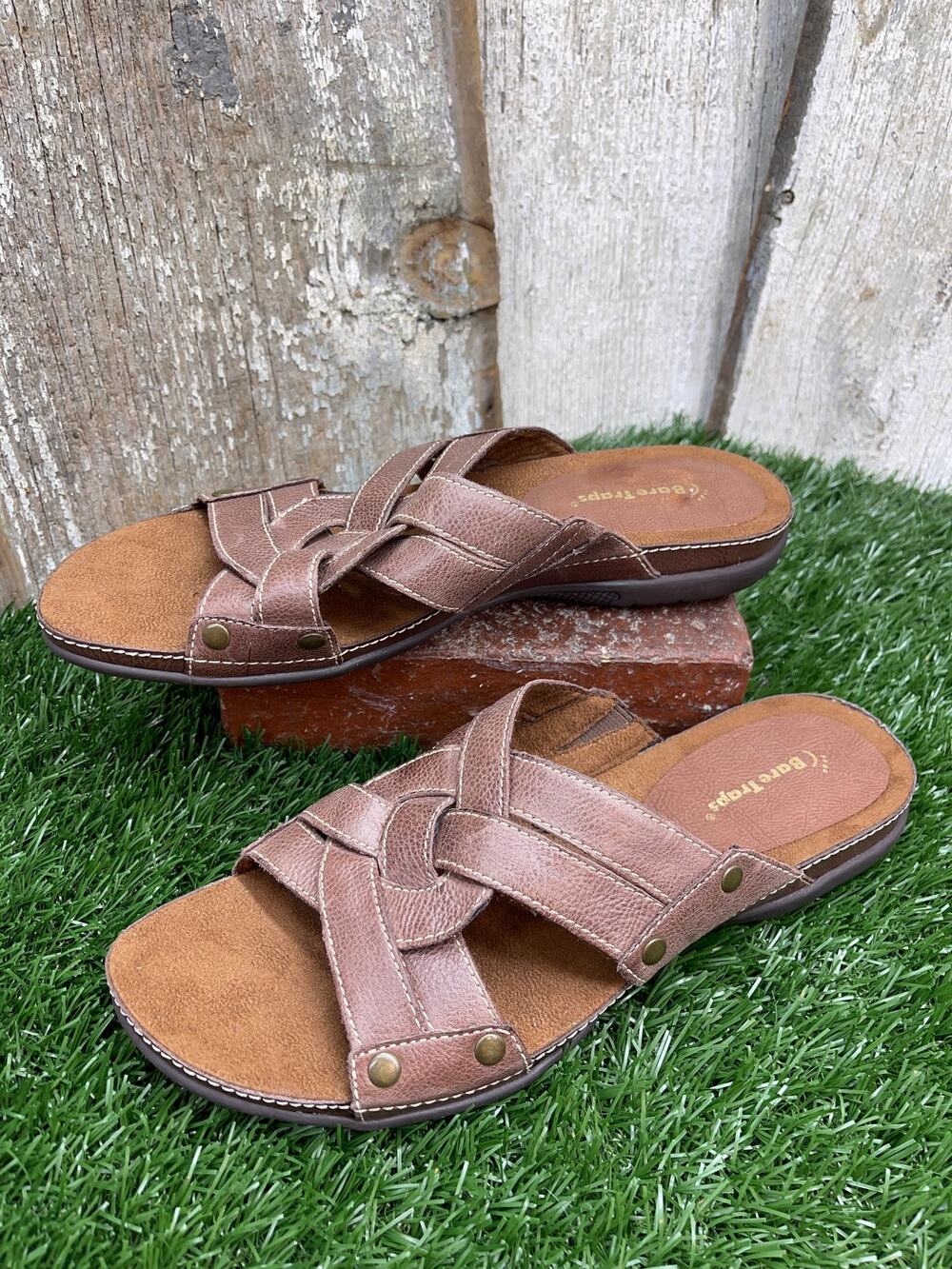 BareTraps Dalissa 11M Brown Leather Sandals
